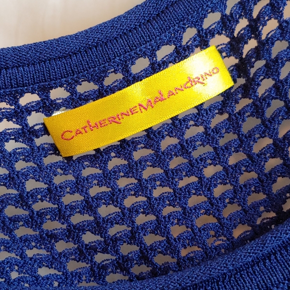 Blue silky knit/mesh dress - Picture 5 of 7